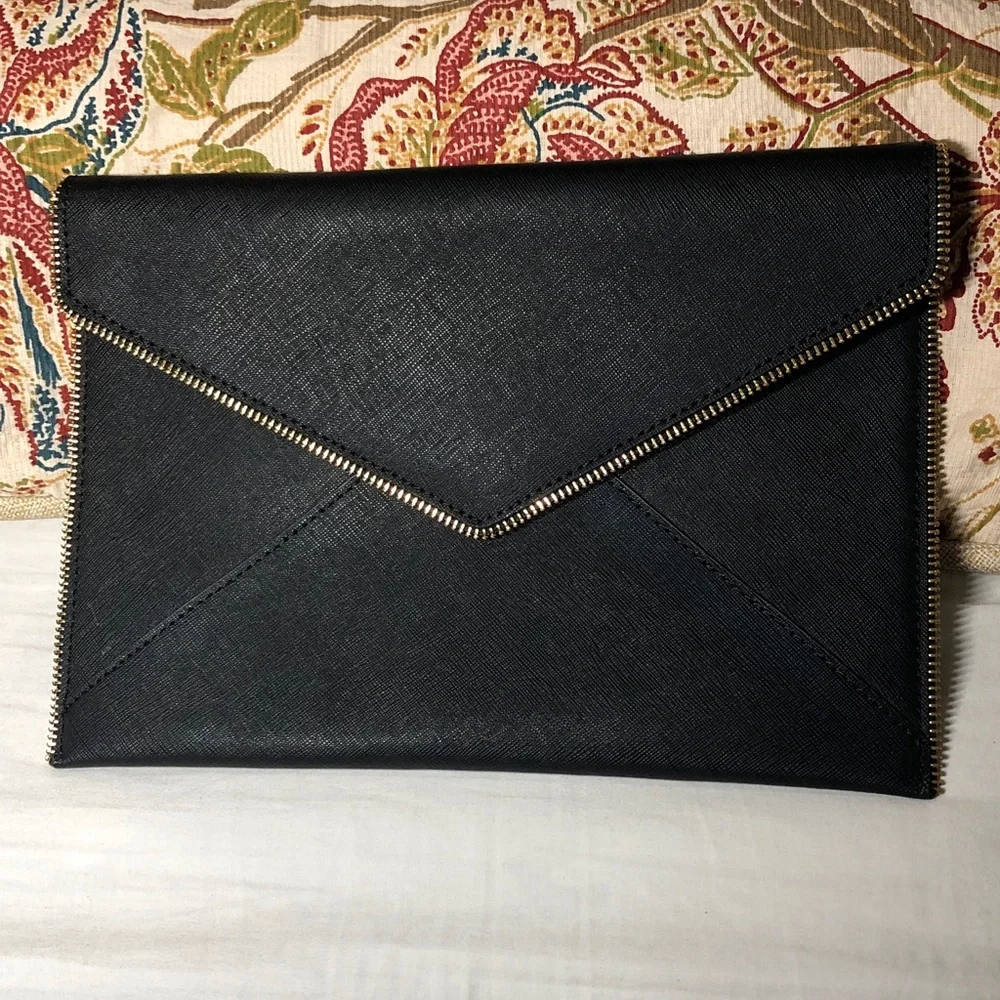 Rebecca Minkoff LEO ENVELOPE Saffiano Clutch NWOT